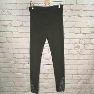 NWT Gray Maternity Embroidered Leggings Size L